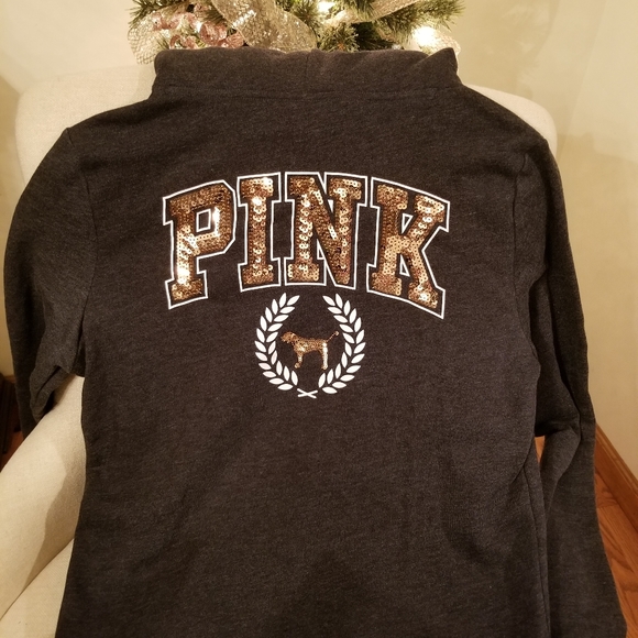 🎁Victoria's Secret Pink w/ flip sequins and Sherpa lined hoodie NWOT🎁 - Picture 7 of 11